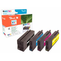 Peach PI300-728 cartouche d'encre 4 pièce(s) Compatible Rendement élevé (XL) Noir, Cyan, Magenta, Jaune