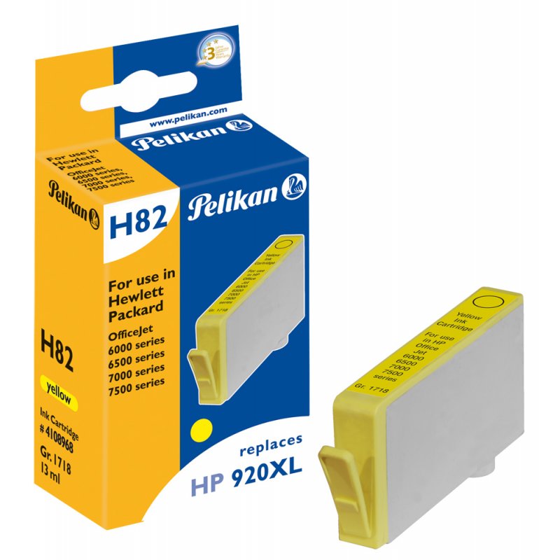 Pelikan H82 ink cartridge 1 pc(s) Yellow