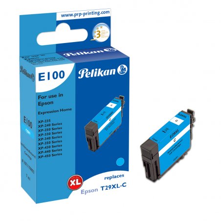 Pelikan E100 cartouche d'encre 1 pièce(s) Compatible Rendement élevé (XL) Cyan