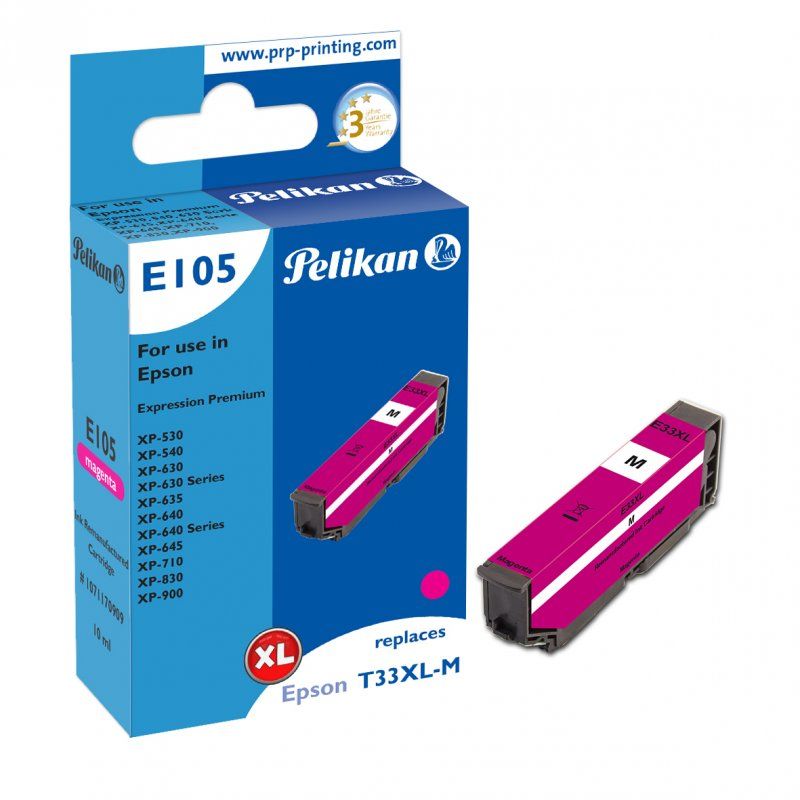Pelikan E105 cartouche d'encre 1 pièce(s) Compatible Rendement élevé (XL) Magenta