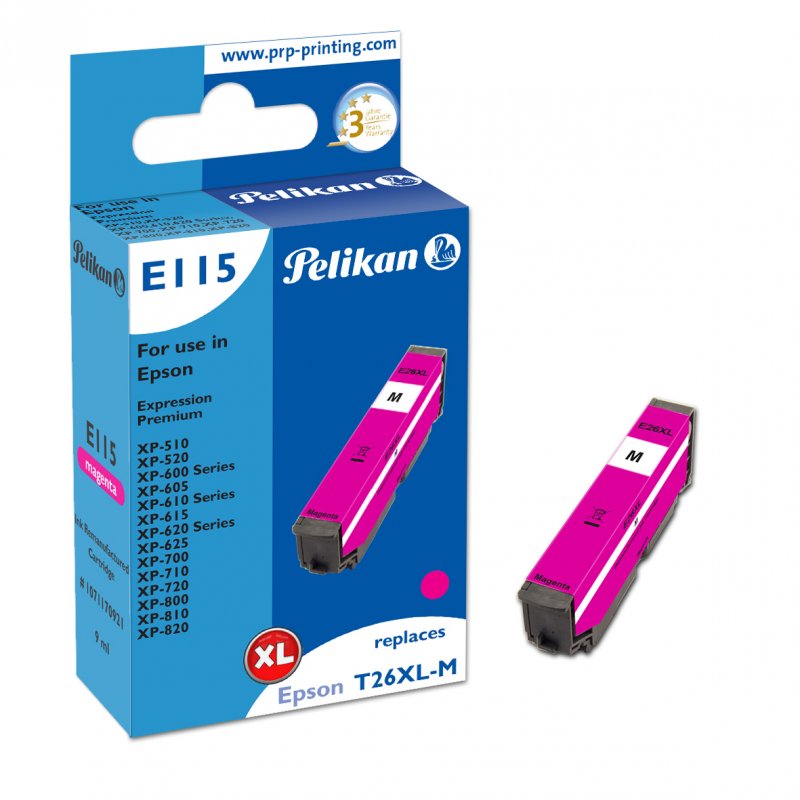 Pelikan E115 ink cartridge 1 pc(s) Compatible High (XL) Yield Magenta