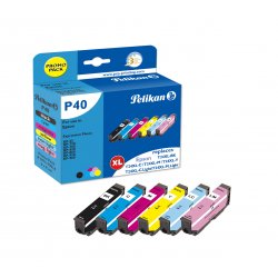 Pelikan P40 ink cartridge 6 pc(s) Compatible High (XL) Yield Black, Cyan, Light Cyan, Light magenta, Magenta, Yellow