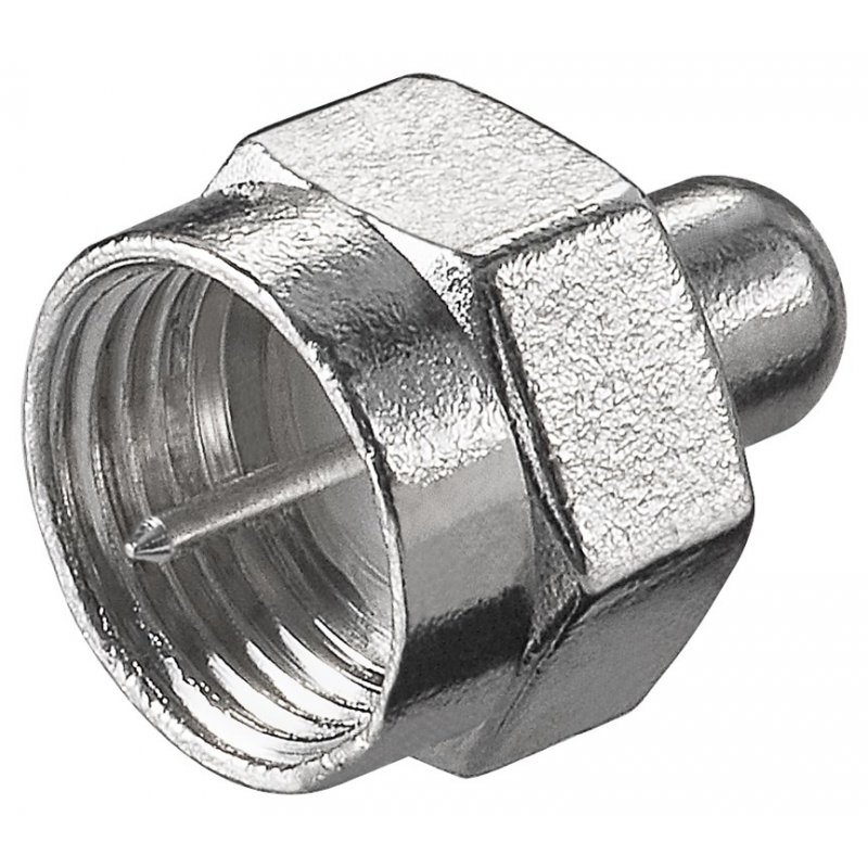 Goobay Terminating Resistance F, 75 Ohm, nickel contact, zinc housing