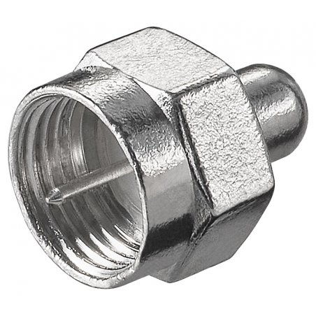 Goobay Terminating Resistance F, 75 Ohm, nickel contact, zinc housing