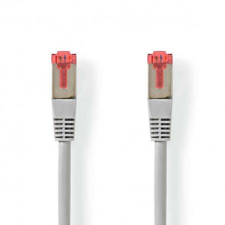 Nedis Cat 6 Kabel | RJ45 Stecker | RJ45 Stecker | S/FTP | 15.0 m | rund | PVC | Grau | Aufhänger