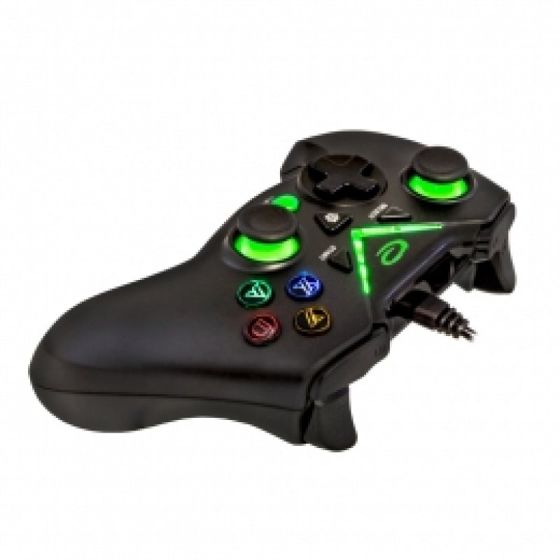 Manette de jeu filaire Esperanza Pirate (Noir/Vert)