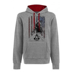 ASSASSIN'S CREED 3 - Sweatshirt - Flag and Connor Grey (S)