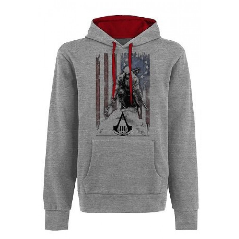 ASSASSIN'S CREED 3 - Sweatshirt - Flag and Connor Grey (S)