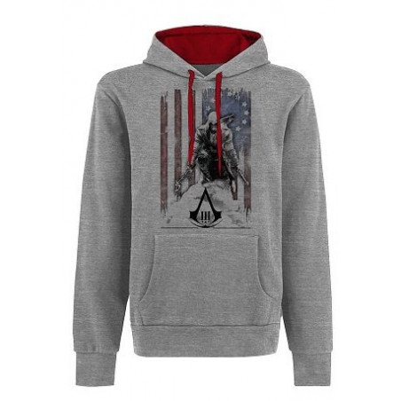 ASSASSIN'S CREED 3 - Sweatshirt - Flag and Connor Grey (S)