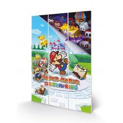 PAPER MARIO - The Origami King - Impression sur bois 20x29.5