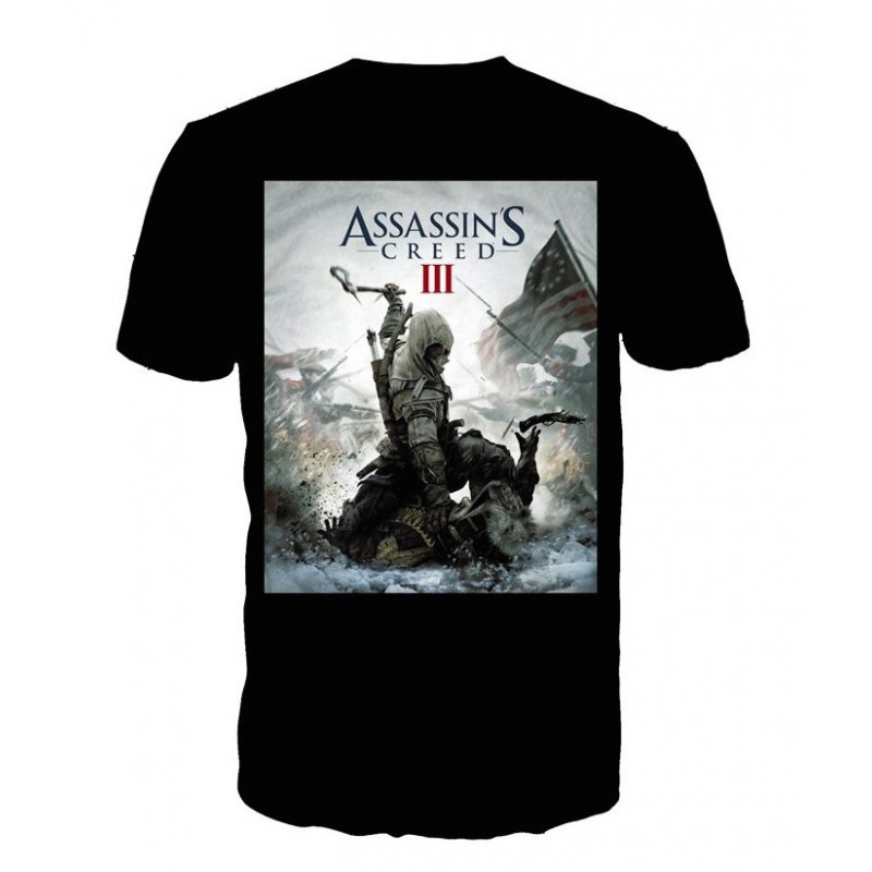ASSASSIN'S CREED 3 - T-Shirt Black - Game Cover (M)