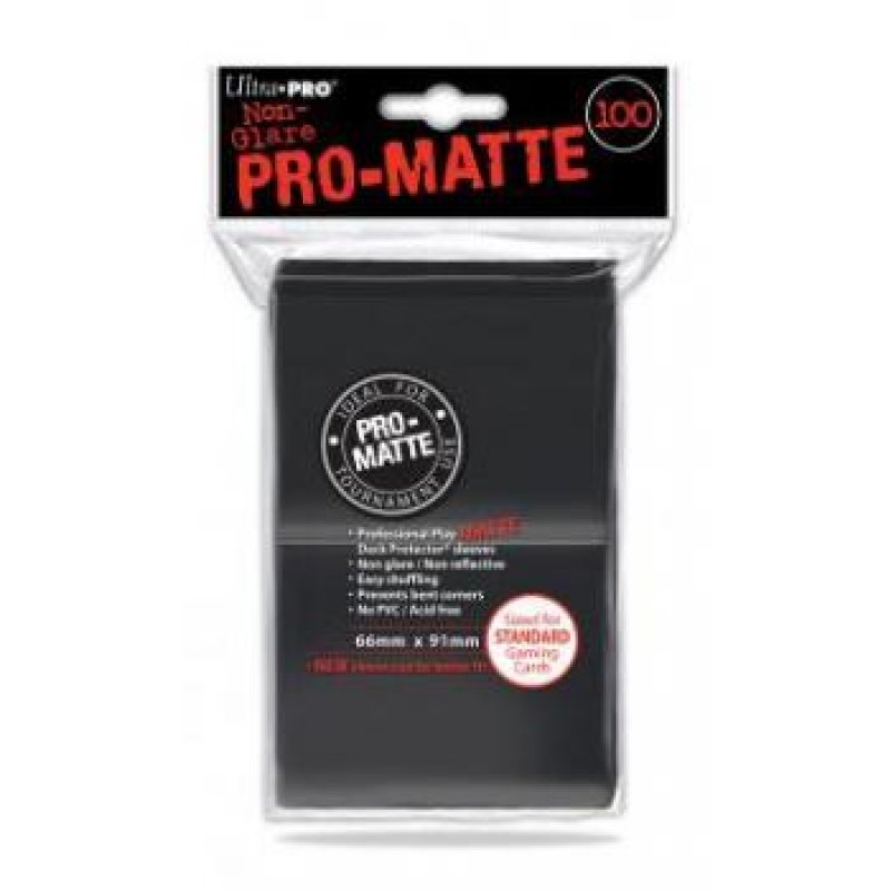 ULTRA PRO - Standard Deck Protector PRO-Matte Black '100 Sleeves'