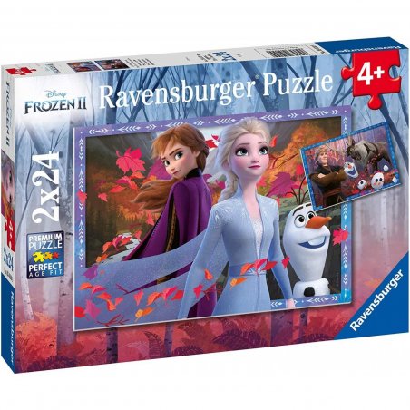 Ravensburger Puzzles 2X24 P - Vers Des Contrées Glacées / Disney La Reine Des Neiges 2