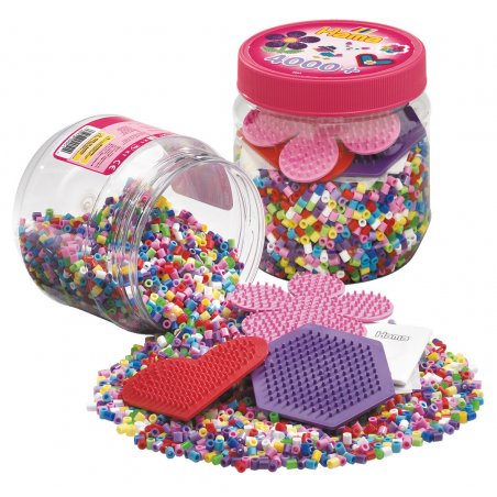 JBM Midi Pot Rose 4000 Perles +3 Plq Couleurs