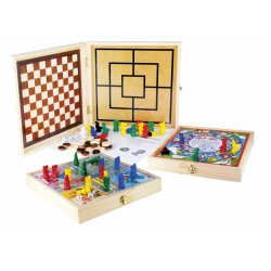 JEUJURA Coffret En Bois 100 Jeux