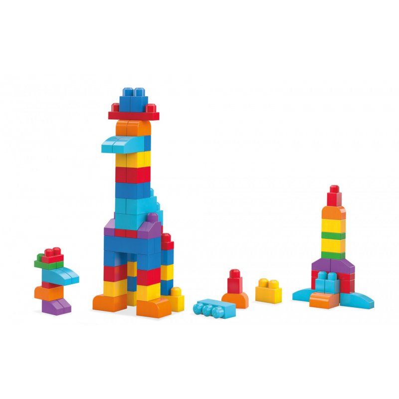 MEGA BLOKS Sac Medium Bleu 60 Blocs