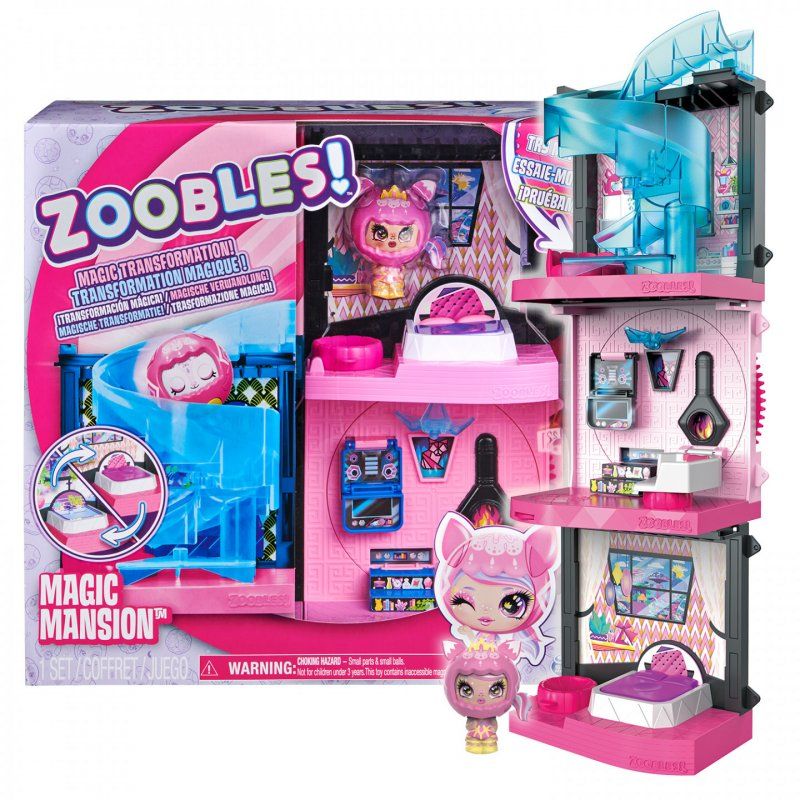 Zoobles Magic Mansion Transforming Playset with Exclusive Z-Girl Collectible Figure