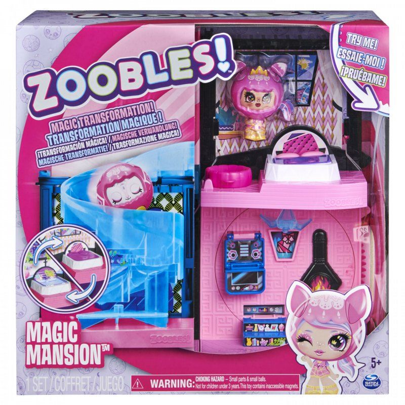 Zoobles Magic Mansion Transforming Playset with Exclusive Z-Girl Collectible Figure