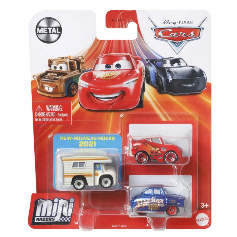 Disney Pixar Cars Mini Racers 3-Pack Assortment