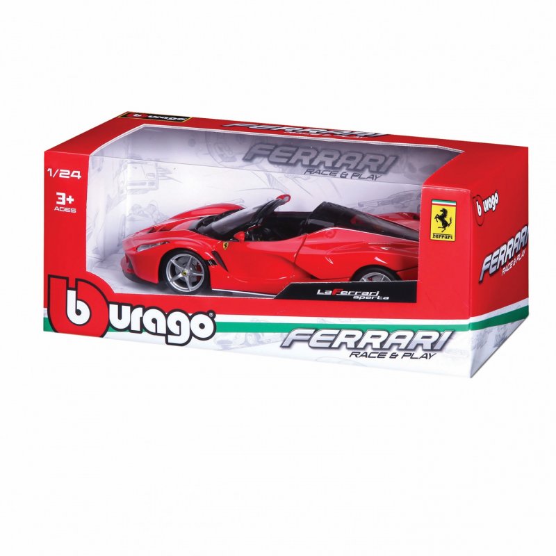 BBURAGO Ferrari 458 Race & Play, 1:24 Modèle de voiture de sport Pré-assemblé
