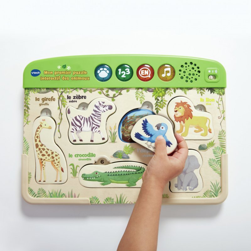VTech MON PREMIER PUZZLE INTERACTIF DES ANIMAUX (JOUET BOIS FSC)