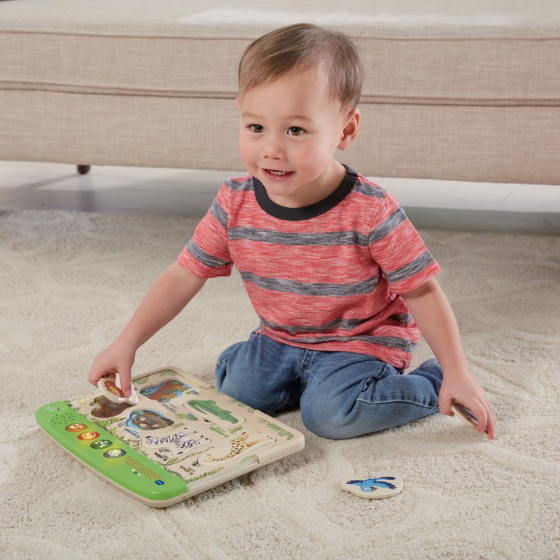 VTech MON PREMIER PUZZLE INTERACTIF DES ANIMAUX (JOUET BOIS FSC)