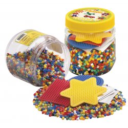 POT 4000 PERLES HAMA+3 PLAQUES