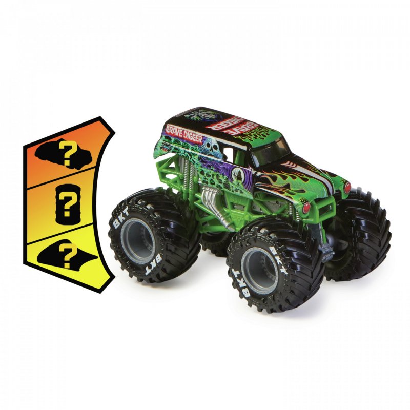 Monster Jam - PACK DE 1 VÉHICULE DIE CAST 1:64 - Véhicules Authentiques Monster Trucks Spectacles - À Collectionner -