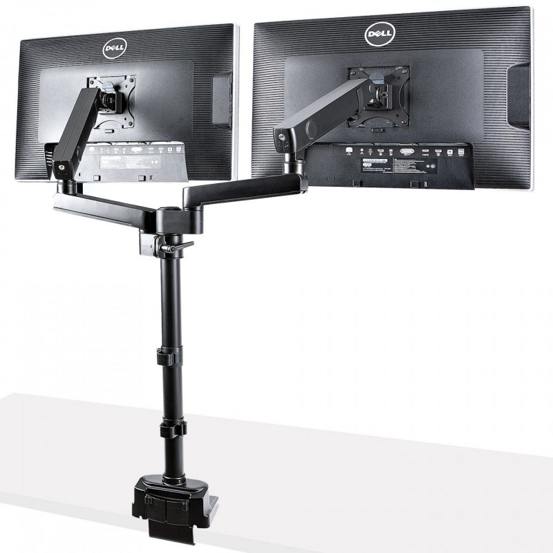 DESK MOUNT DUAL MONITOR ARM - ARTICULATING MONITOR ARM