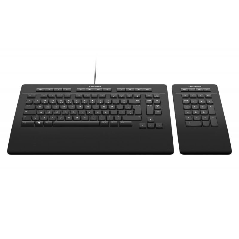 3Dconnexion Pro with Numpad keyboard USB + RF Wireless + Bluetooth AZERTY French Black