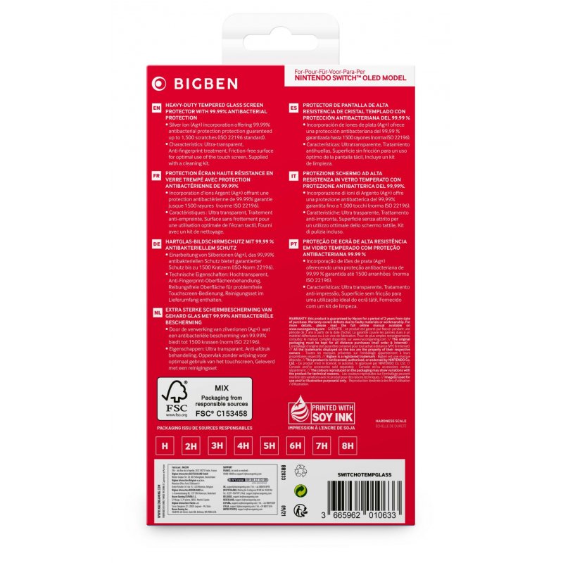 Bigben Interactive Tempered Glass Screen Protector – Switch OLED