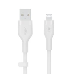 Belkin Cbl Scicone USB-A LTG 2M blc USB cable USB A USB C/Lightning White