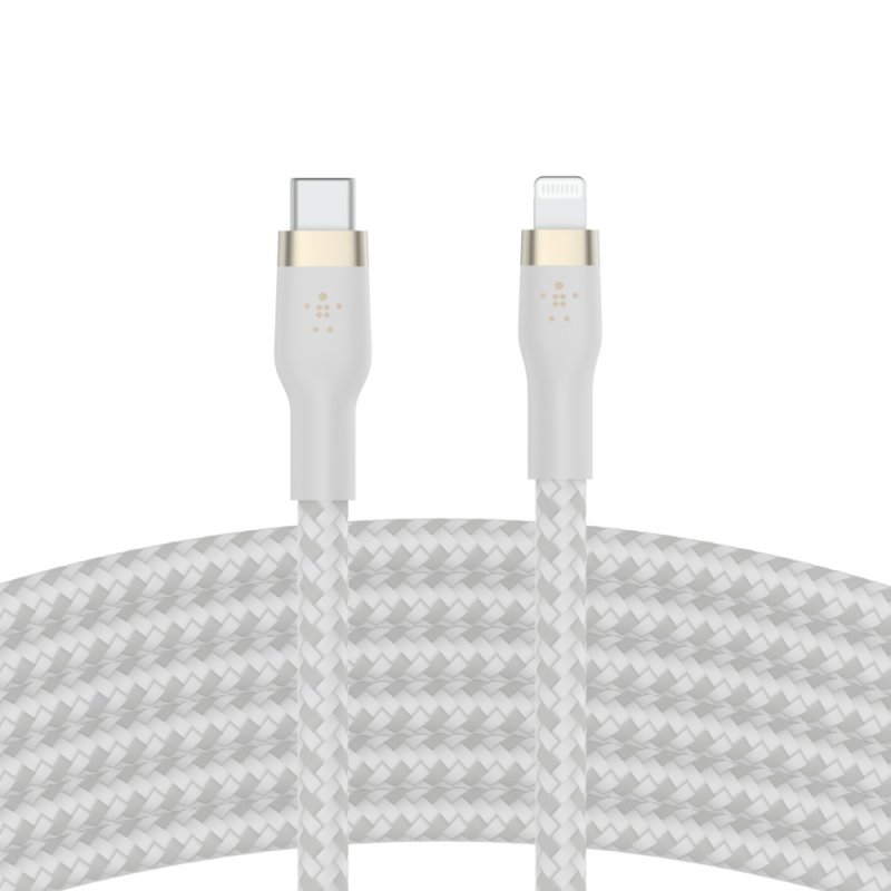 Belkin CAA011BT3MWH USB cable 3 m USB C USB C/Lightning White