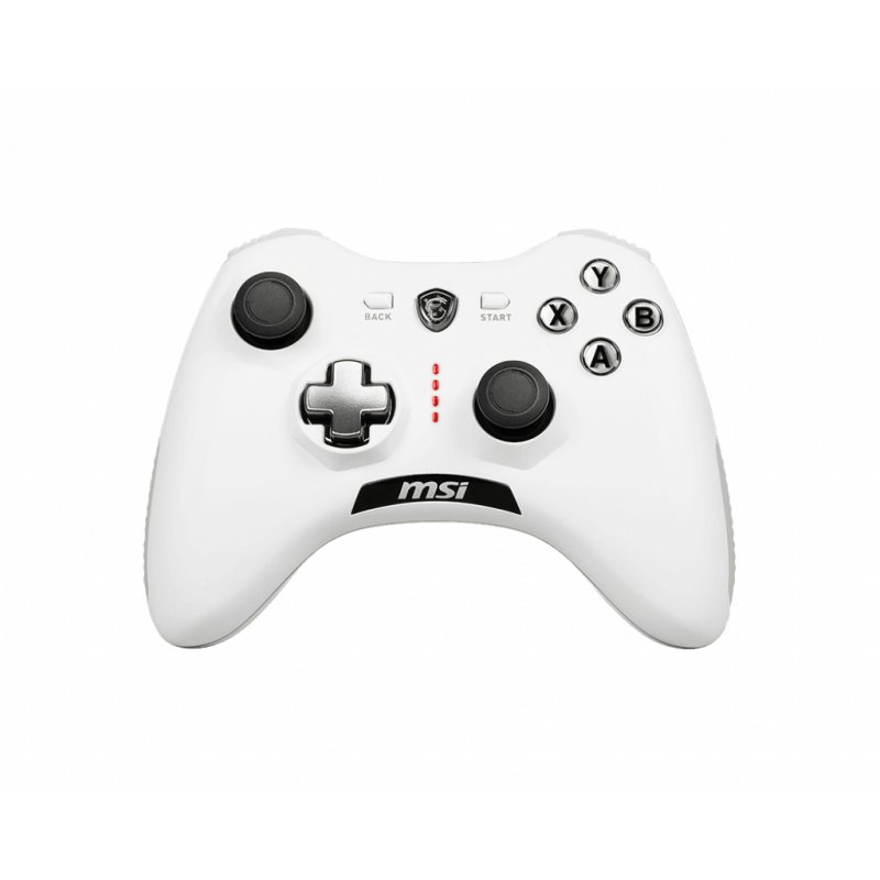 MSI FORCE GC20 V2 WHITE Gaming Controller 'PC and Android ready, Wired, adjustable D-Pad cover, Dual vibration motors, E