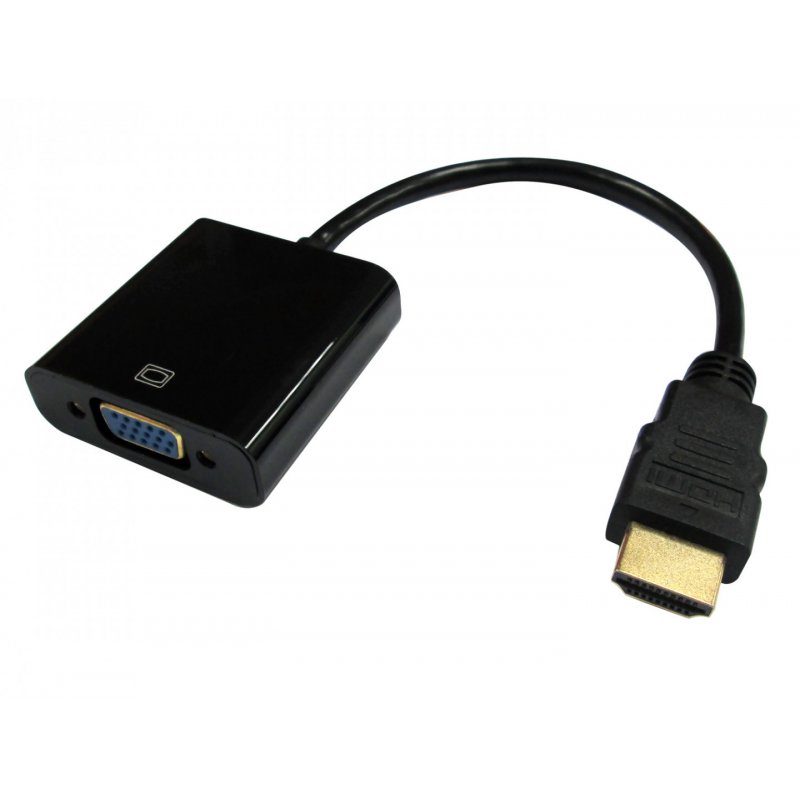 DLH DY-TU4746B video cable adapter 0.24 m HDMI Type A (Standard) VGA (D-Sub) + Micro-USB Type-B Black