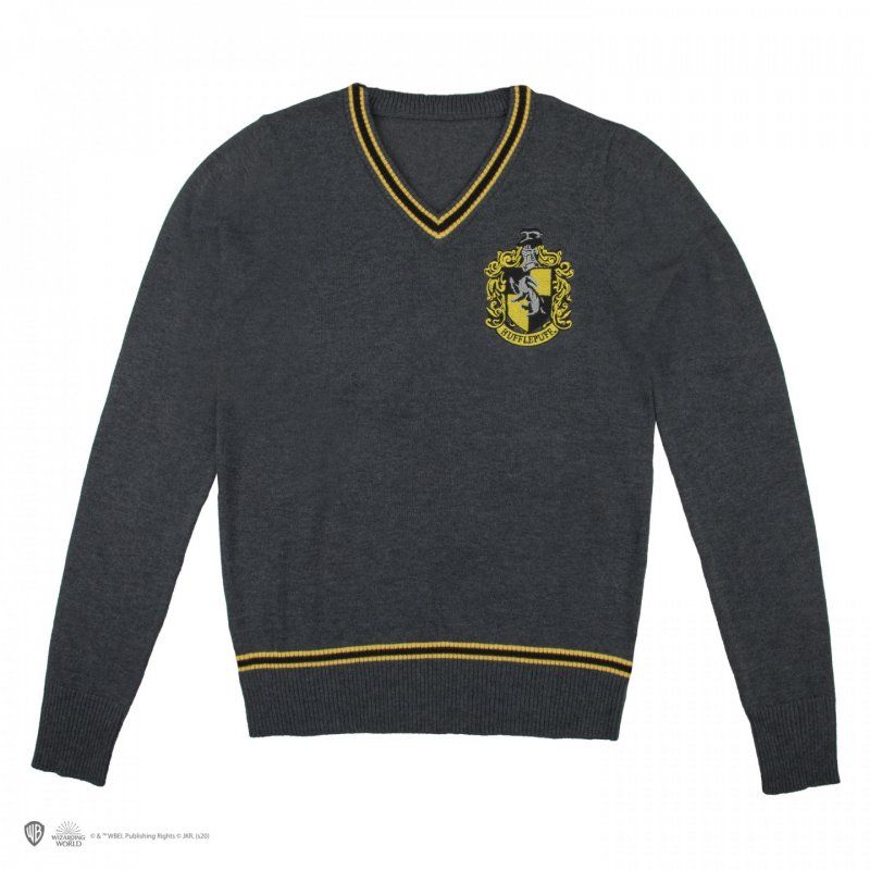 Harry Potter - Hufflepuff - Grey Knitted Sweater - Small