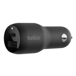 Belkin CCB004BTBK chargeur d'appareils mobiles Smartphone, Tablette Noir Allume-cigare, USB Charge rapide Intérieure, E