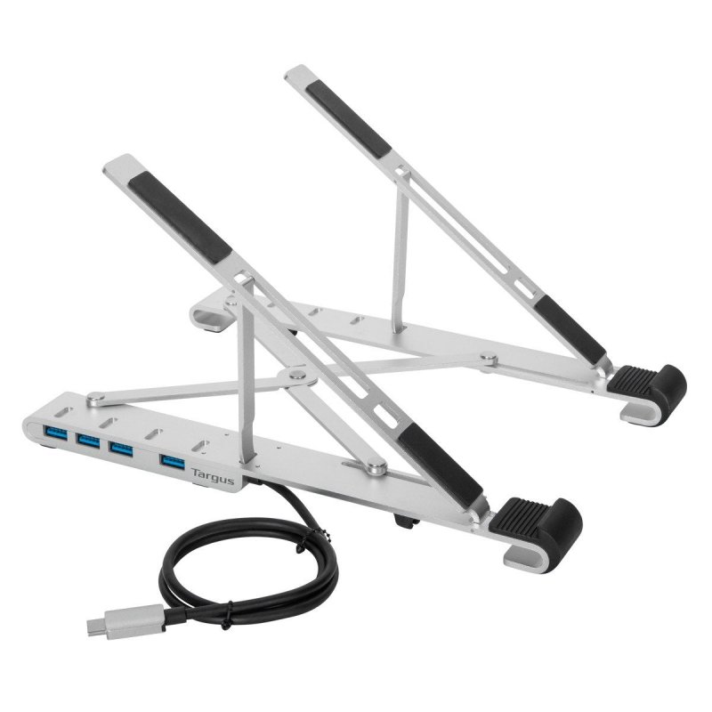 Targus compatible Portable Stand+USB-A Hub Silver