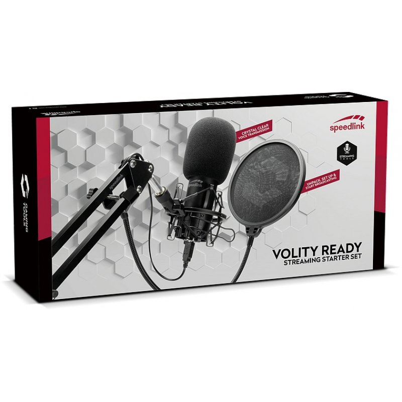 SPEEDLINK Volity Ready Noir Microphone de studio