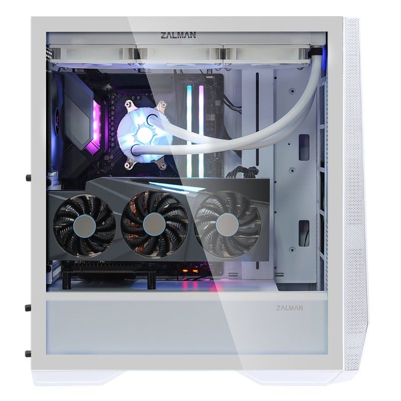 Zalman Z9 Iceberg ATX Mid Tower PC Case, White fan Midi Tower Blanc