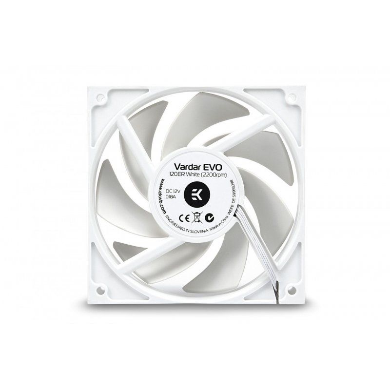 EK Water Blocks 3830046999870 système de refroidissement d’ordinateur Ventilateur 12 cm Blanc