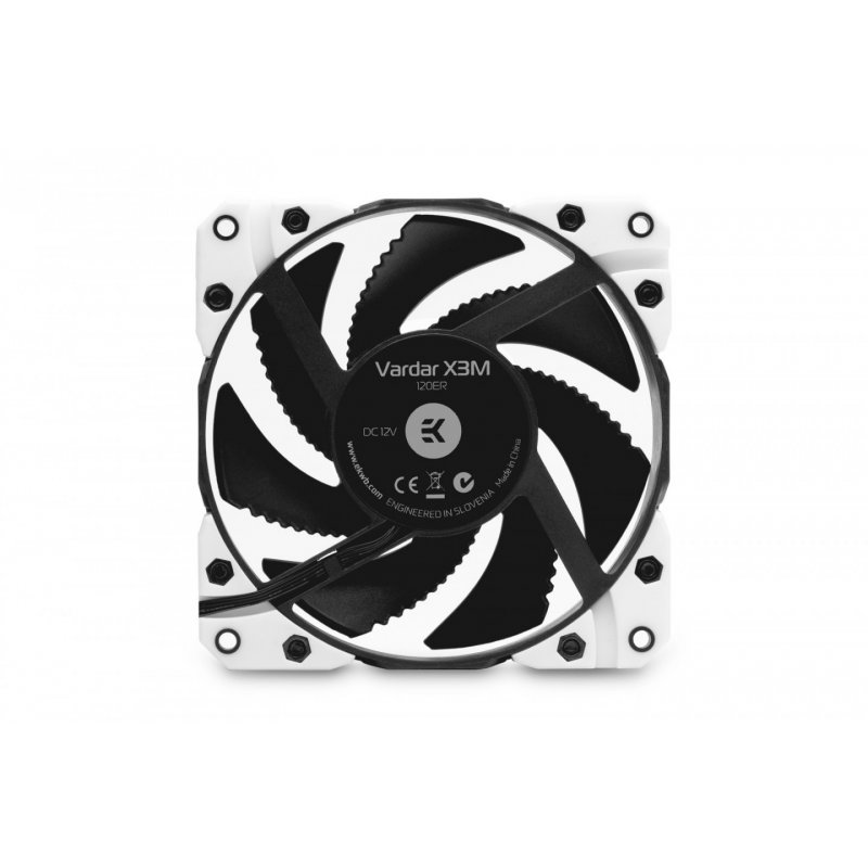 EK Water Blocks Vardar X3M Boitier PC Ventilateur 12 cm Blanc
