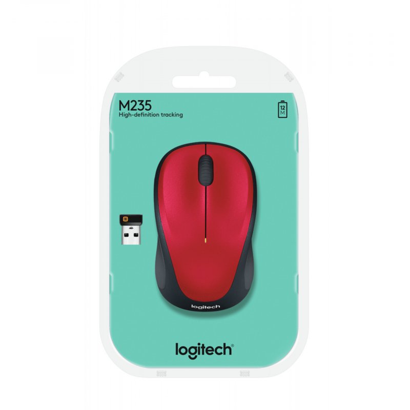 WIRELESS MOUSE M235 RED USB RED