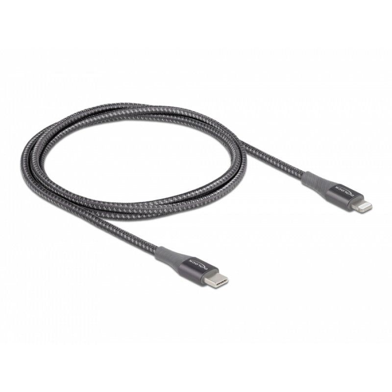 Cable Delock compatible USB-C to Lightning 1m grey