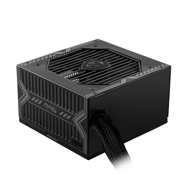 MSI MAG A550BN UK PSU '550W, 80 Plus Bronze certified, 12V Single-Rail, DC-to-DC Circuit, 120mm Fan, Non-Modular, Sleeve