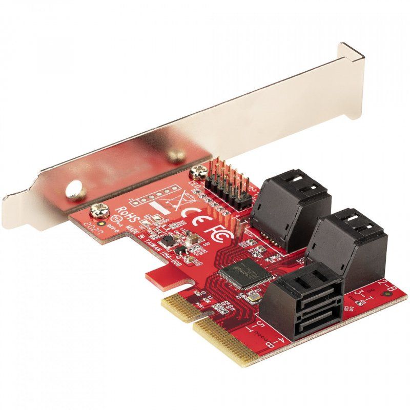 StarTech.com Carte PCI Express SATA 6 ports - Carte Contrôleur PCIe SATA - 6Gbps - ASM1166 Non-Raid - Convertisseur PCI