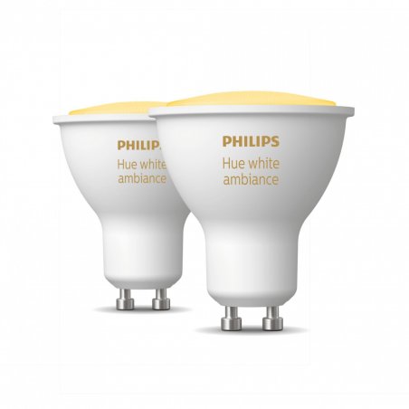 ​Philips compatible Hue - Dual Pack GU10 - White Ambiance