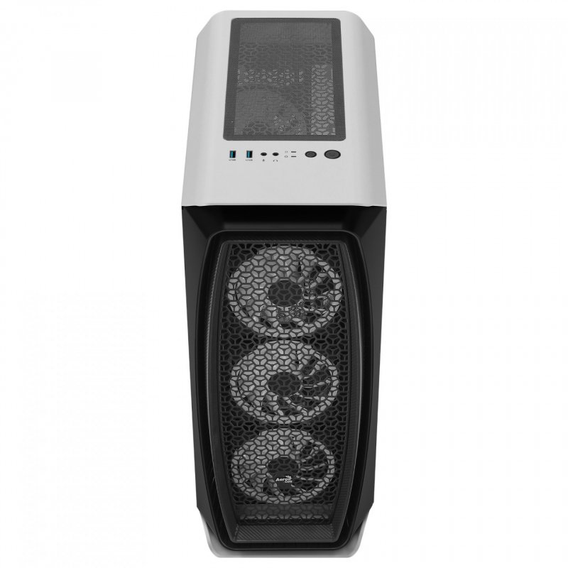 Boitier Moyen Tour ATX AeroCool compatible Aero One Duo RGB avec panneau vitré (Blanc)