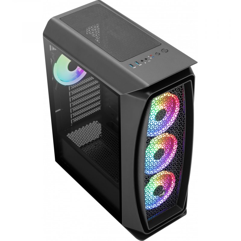 Aerocool Aero One Duo ATX PC Case 4x ARGB Fans 12cm + Front Mesh