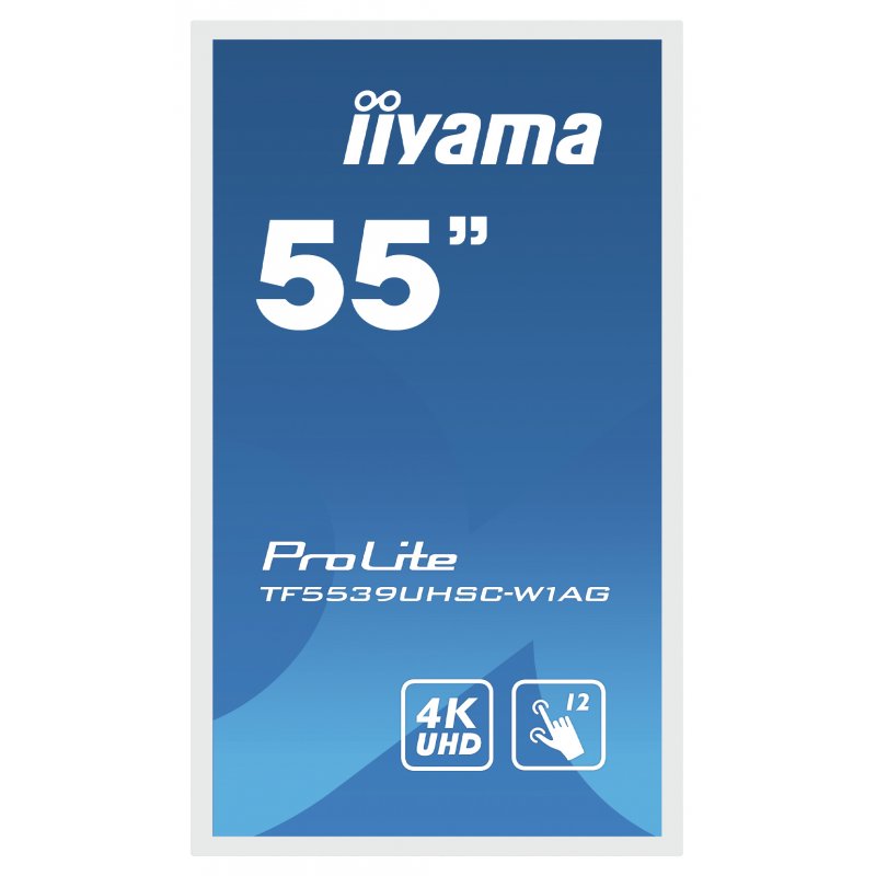 iiyama ProLite TF5539UHSC-W1AG computer monitor 139.7 cm (55") 3840 x 2160 pixels 4K Ultra HD LED Touchscreen Multi-user